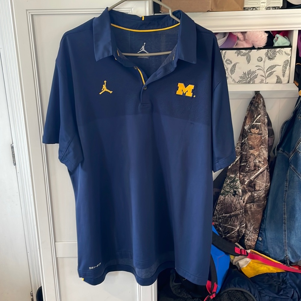 Michigan Jordan dri-fit polo